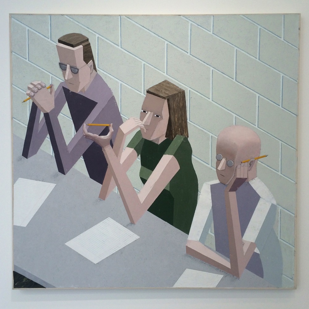 Mernet Larsen, 'Taking Notes', 2004, acrylic, tracing paper and oil on canvas, 122cm x 127cm