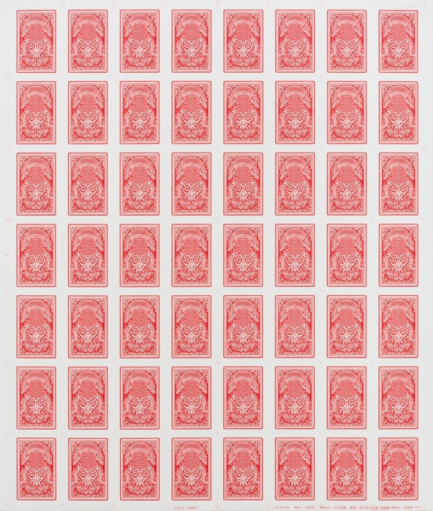 Mark Hilton, ‘Half Flush’, 2015, uncut printed playing cards double-sided, Edition of 10, 54.5 x 64.5cm